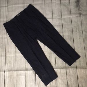 Navy Eyelet ankle pants